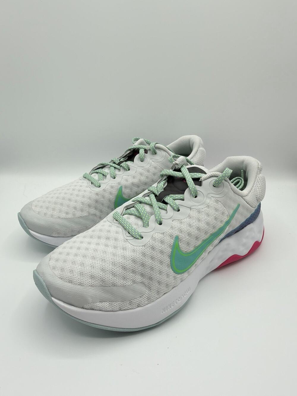 Nike Renew Ride 3 Athletic Shoes Womens Sz 6 DC8184-006 White Photon Dust NWOB